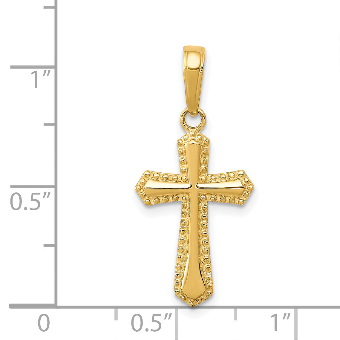 14k Passion Cross Pendant-K5046