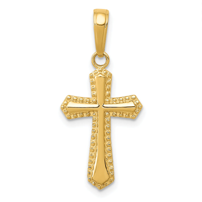 14k Passion Cross Pendant-K5046