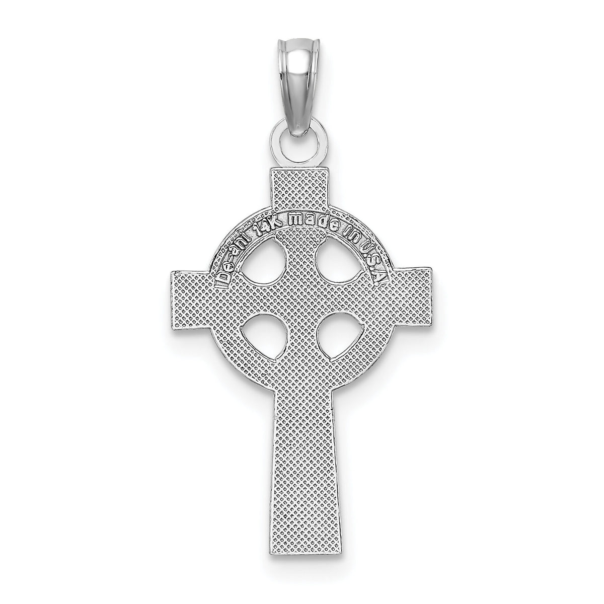 14k White Gold Celtic Cross Pendant-K5047W