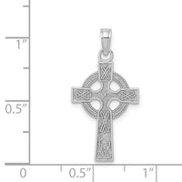 14k White Gold Celtic Cross Pendant-K5047W