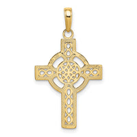 14k Diamond-cut Celtic Cross Pendant-K5049