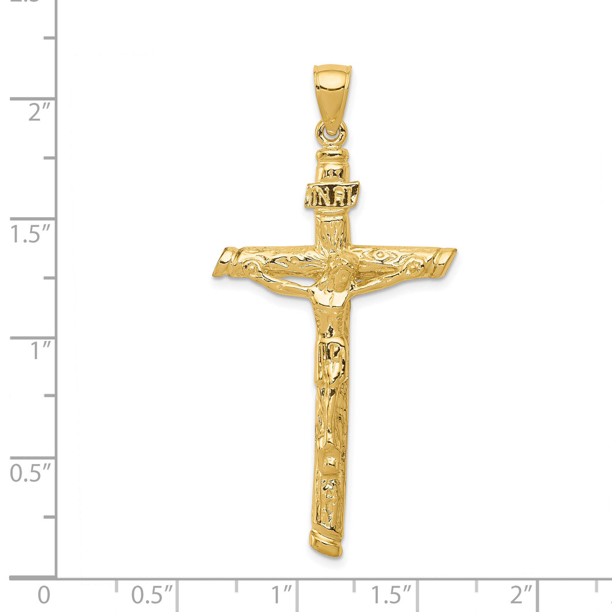 14k INRI Crucifix Pendant-K5061