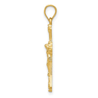 14k Crucifix Pendant-K5075