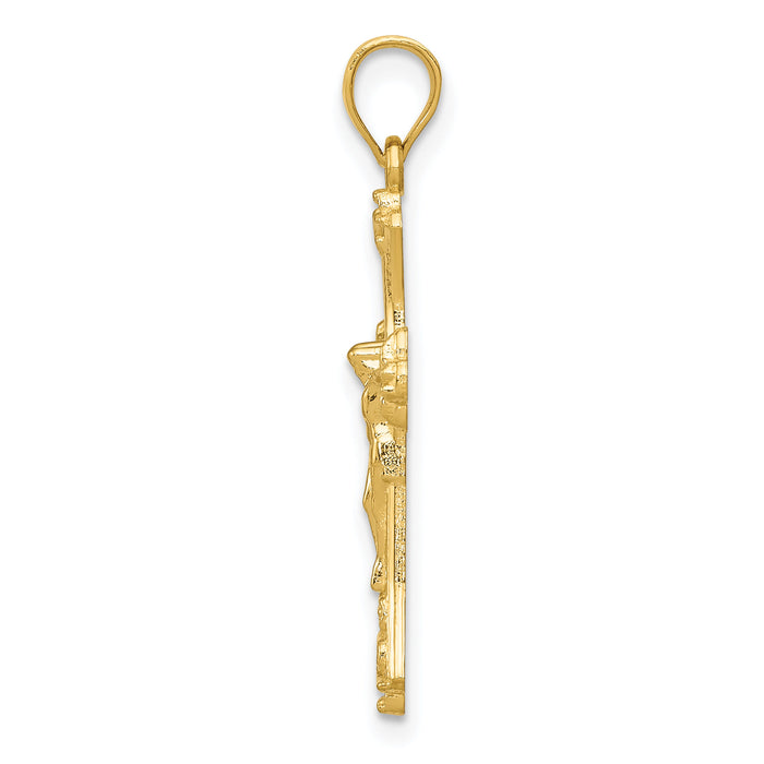 14k Crucifix Pendant-K5075