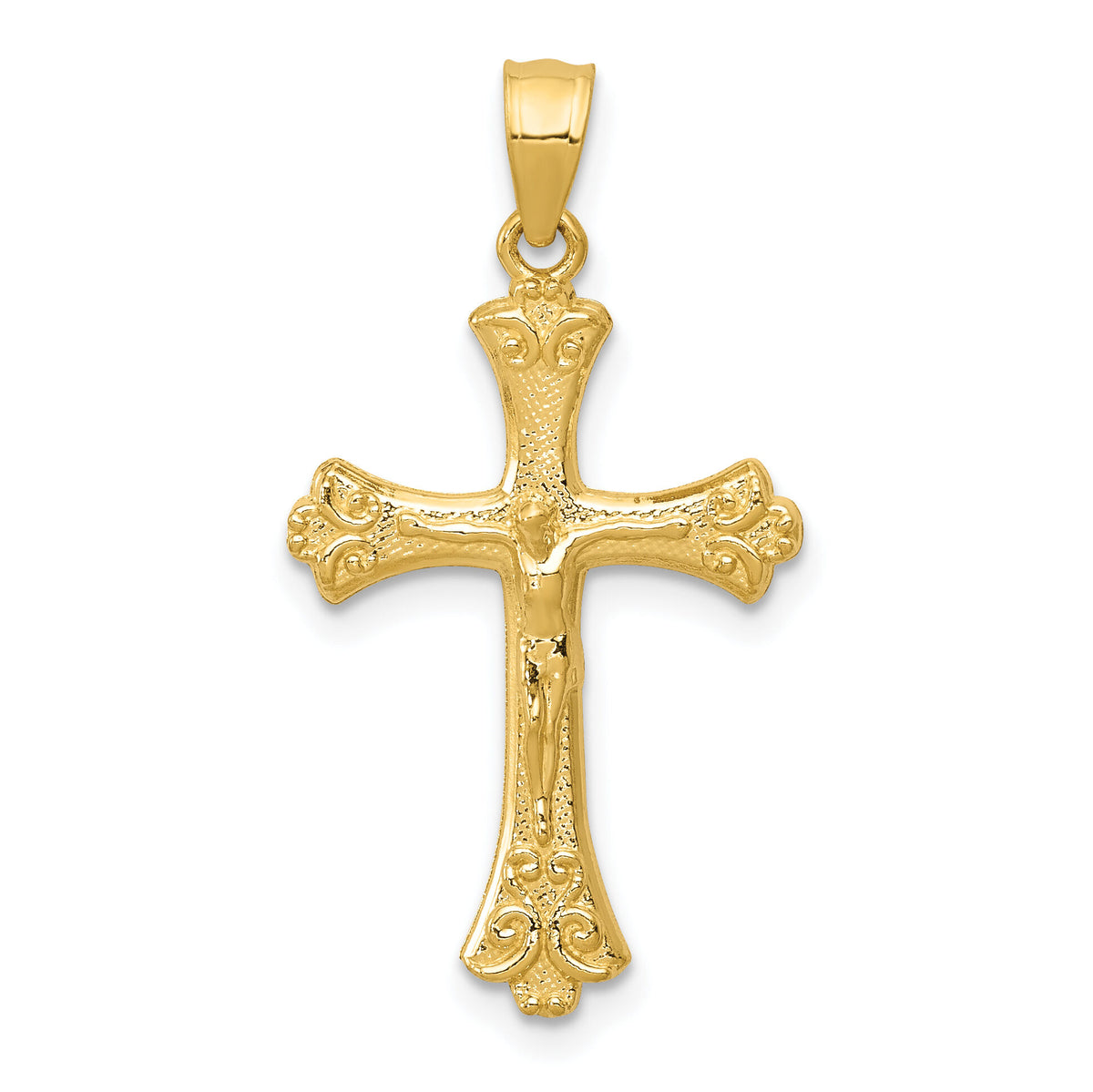 14k Crucifix Pendant-K5075