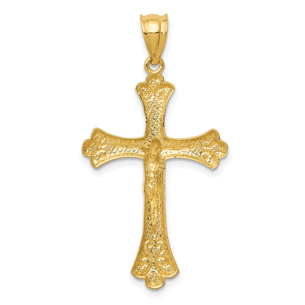 14k Crucifix Pendant-K5076