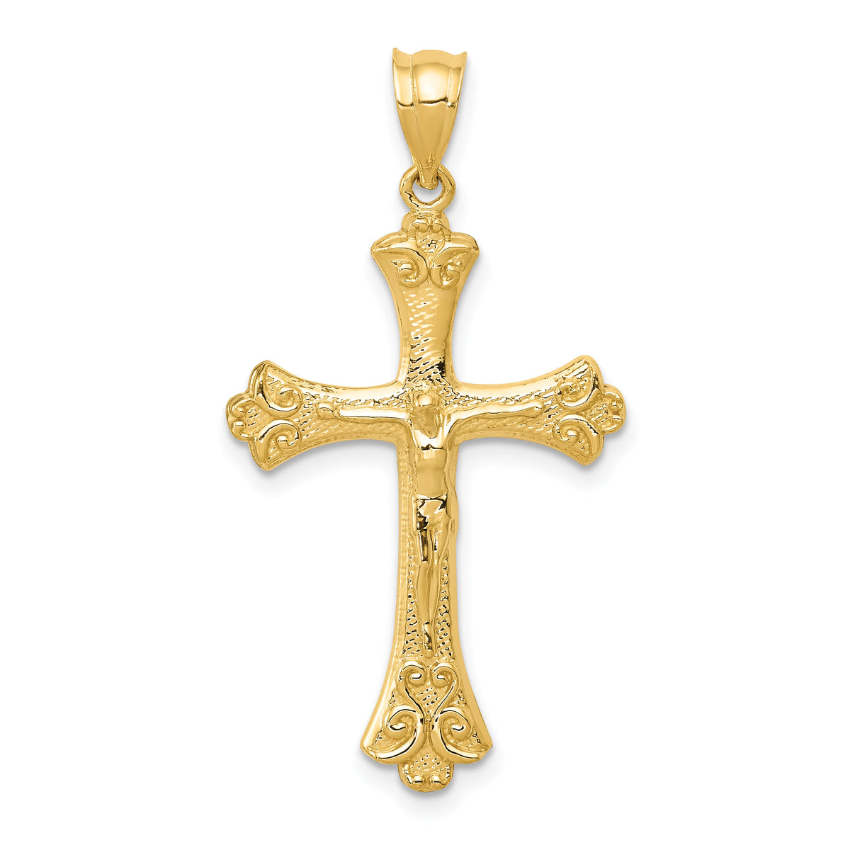 14k Crucifix Pendant-K5076