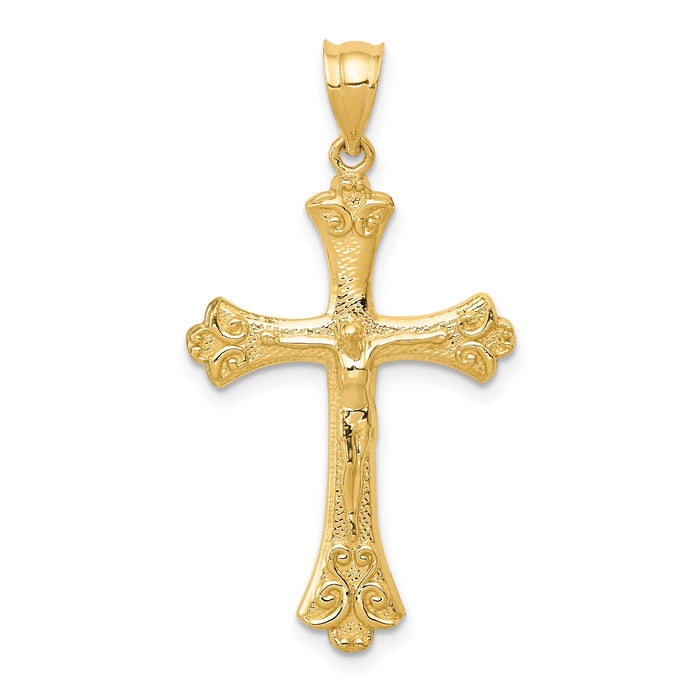 14k Crucifix Pendant-K5076