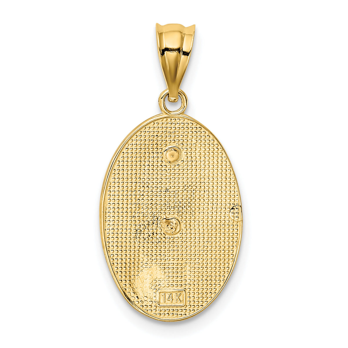 14K Two-tone w/White Rhodium Lady Guadalupe 15 Pendant-K5078