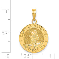14k Saint Christopher Medal Pendant-K5079