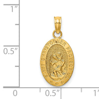 14k Saint Christopher Medal Pendant-K5081