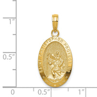 14k Saint Christopher Medal Pendant-K5082
