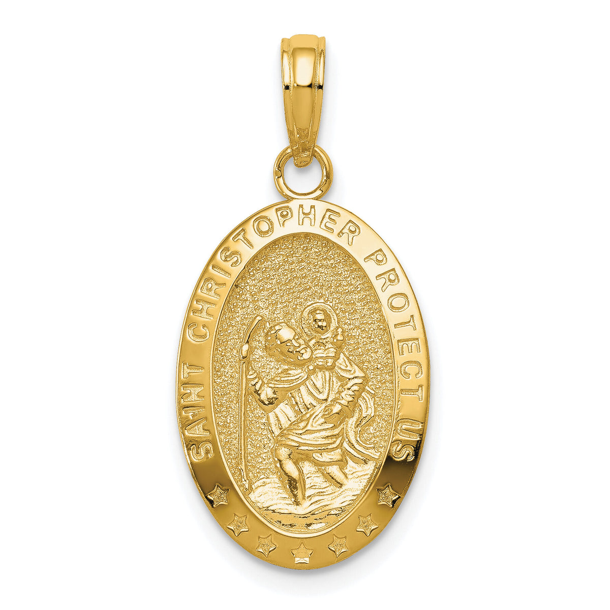14k Saint Christopher Medal Pendant-K5082