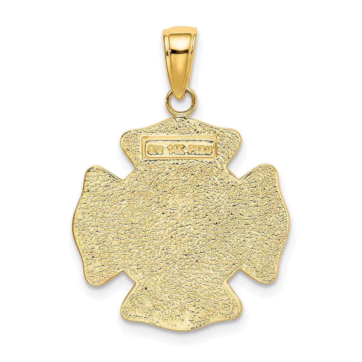 14k Two-tone Saint Florian Medal Pendant-K5083