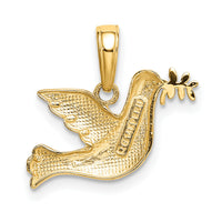 14k Polished Dove Charm-K5089