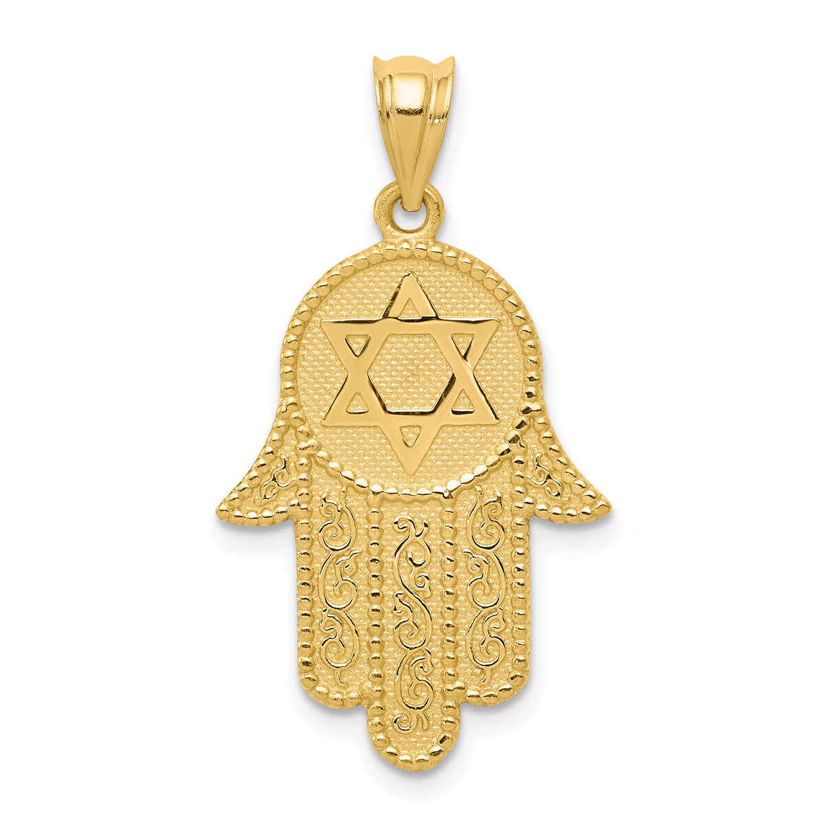 14k Hamsa w/Star of David Charm-K5103
