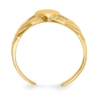 14k Polished Claddagh Toe Ring-K5109