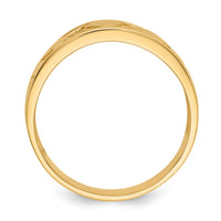 14k Polished Claddagh Band-K5118