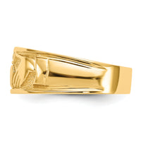14k Polished Claddagh Band-K5118