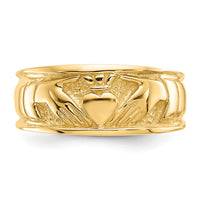 14k Polished Claddagh Band-K5118