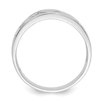 14k White Gold Ladies Polished Claddagh Band-K5119