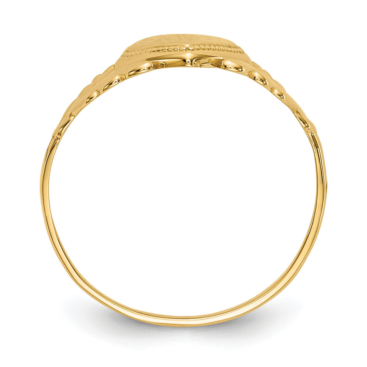 14k Polished Heart Baby Ring-K5139