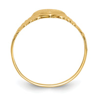 14k Polished Heart Baby Ring-K5139