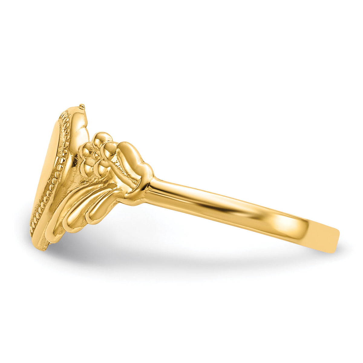 14k Polished Heart Baby Ring-K5139