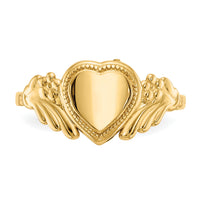 14k Polished Heart Baby Ring-K5139