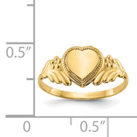 14k Polished Heart Baby Ring-K5139