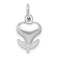 14K White Gold 3D Heart, Cross And Anchor Pendant-K5162