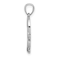 14k White Gold Polished Small Infinity Heart Pendant-K5166