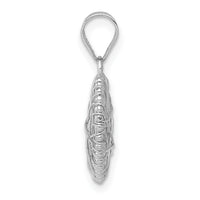 14K White Gold Open Wire Heart Pendant-K5173