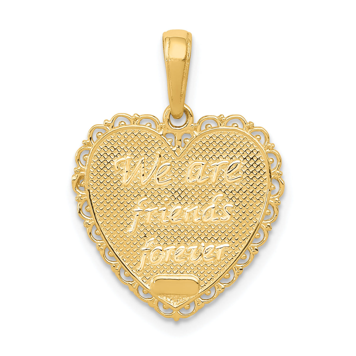 14K Reversible FOR MY SISTER-FRIENDS FOREVER Pendant-K5207