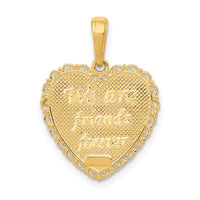 14K Reversible FOR MY SISTER-FRIENDS FOREVER Pendant-K5207