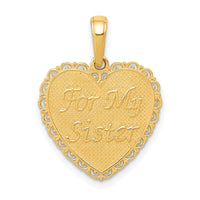 14K Reversible FOR MY SISTER-FRIENDS FOREVER Pendant-K5207