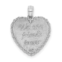 14K White Reversible FOR MY SISTER-FRIENDS FOREVER Pendant-K5207W