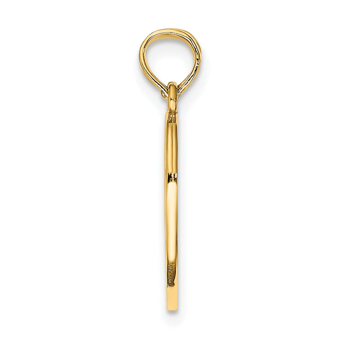 14k Break-Apart KEEP WATCH BETWEEN Heart Charm-K5224