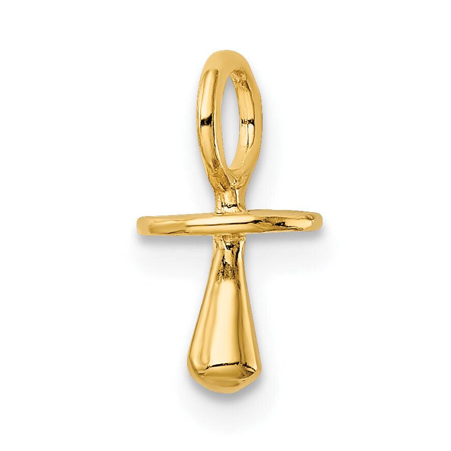 14K Gold Polished 3-D Pacifier Charm-K5237