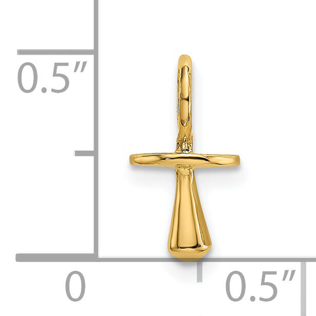 14K Gold Polished 3-D Pacifier Charm-K5237
