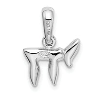 14k White Gold Chai (Life) Pendant-K526
