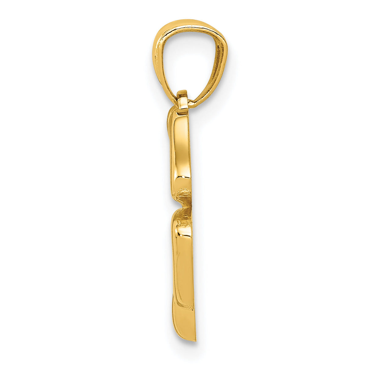 14k Gold Polished 4 Leaf Clover Pendant-K5267