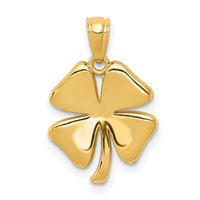 14k Gold Polished 4 Leaf Clover Pendant-K5267