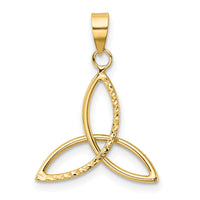 14K Diamond Cut Trinity Pendant-K5274