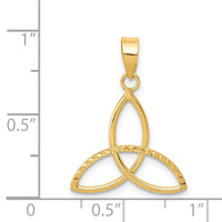 14K Diamond Cut Trinity Pendant-K5274