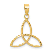 14K Diamond Cut Trinity Pendant-K5274