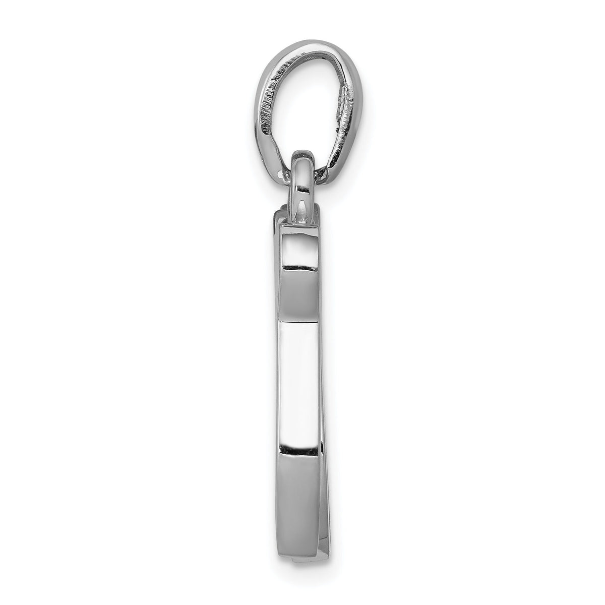 14K White Gold Chai Life Pendant-K528