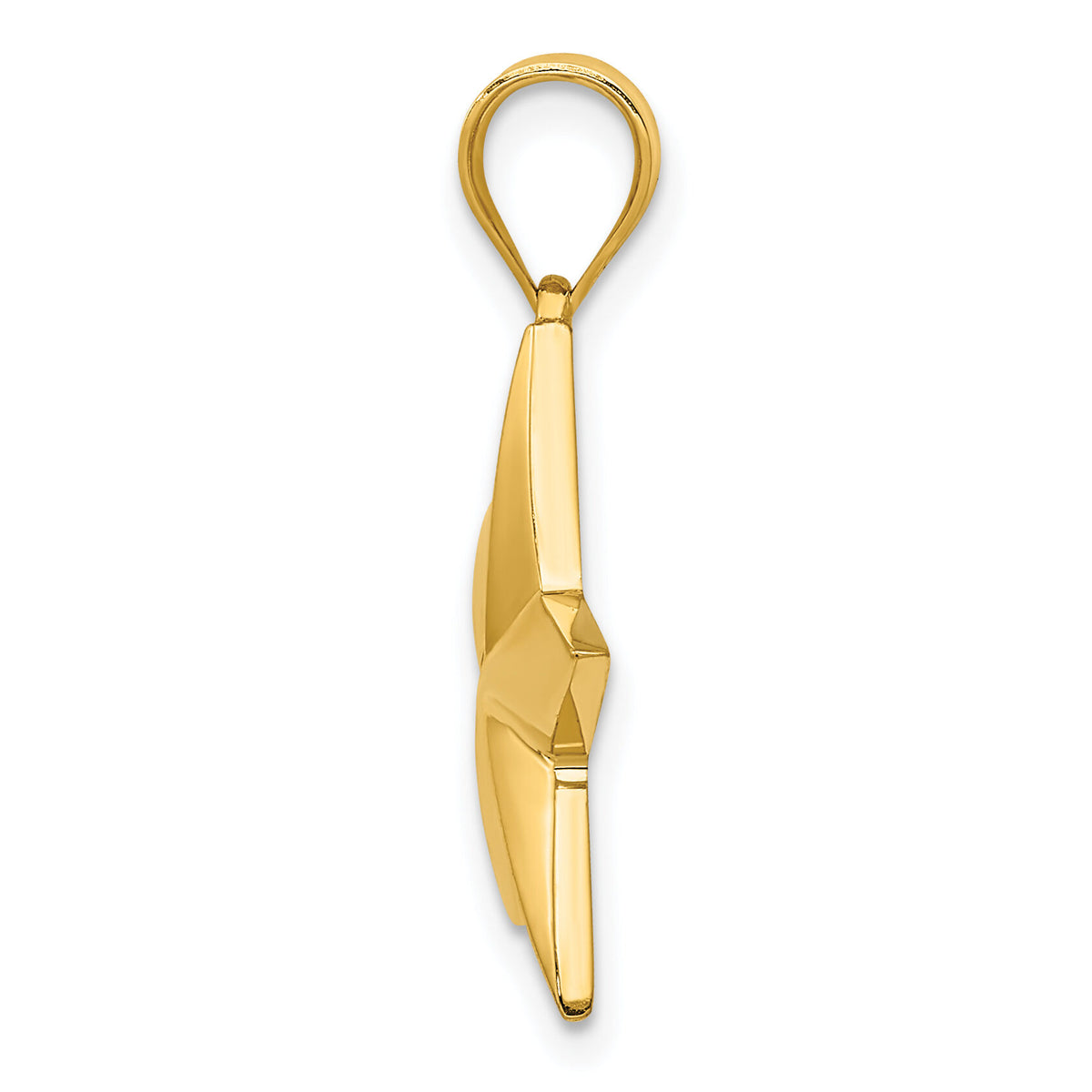 14k Polished Star Pendant-K5306