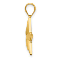 14k Polished Star Pendant-K5306