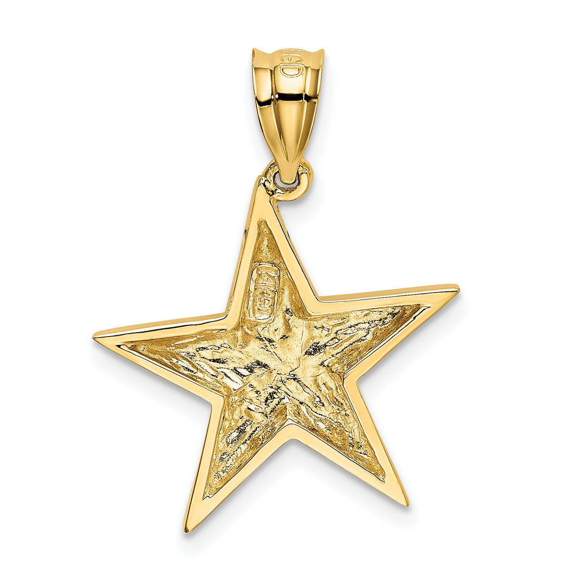 14k Polished Star Pendant-K5306